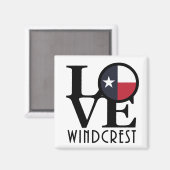 LOVE Windcrest Texas Magneet (Voorkant / Achterkant)