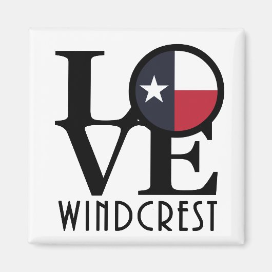 LOVE Windcrest Texas Magneet (Voorkant)