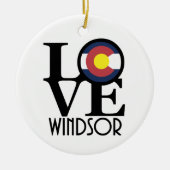 LOVE Windsor Colorado Keramisch Ornament (Voorkant)