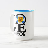 LOVE Windsor NS 15oz Tweekleurige Koffiemok (Voorkant links)