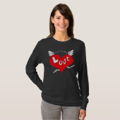 Love Wings Heart T-shirt (Donker) (Voorkant volledig)