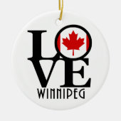 LOVE Winnipeg Canada Keramisch Ornament (Voorkant)