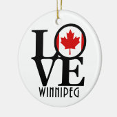 LOVE Winnipeg Canada Keramisch Ornament (Links)