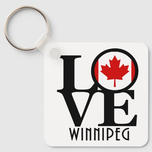 LOVE Winnipeg Canada Sleutelhanger (Voorkant)