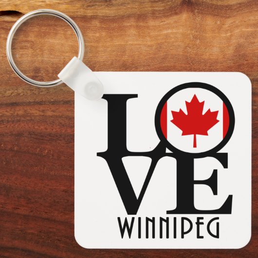 LOVE Winnipeg Canada Sleutelhanger (Voorkant)