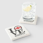 LOVE Winnipeg Stenen Onderzetter (Zijkant)