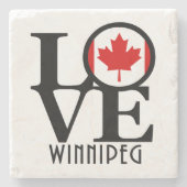 LOVE Winnipeg Stenen Onderzetter (Voorkant)