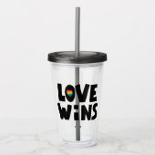 Love Wins Acryl Drinkbeker (Voorkant)