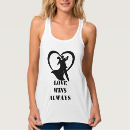 Love Wins Always Flowy Racerback beroemd gemaakt d Tanktop