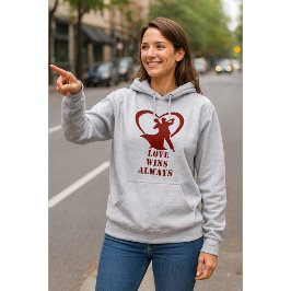 Love Wins Always Hoodie - Freefit Unisex Pullover