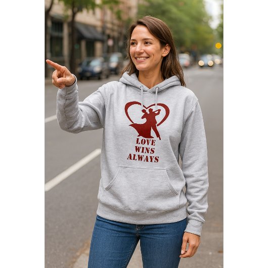 Love Wins Always Hoodie - Freefit Unisex Pullover