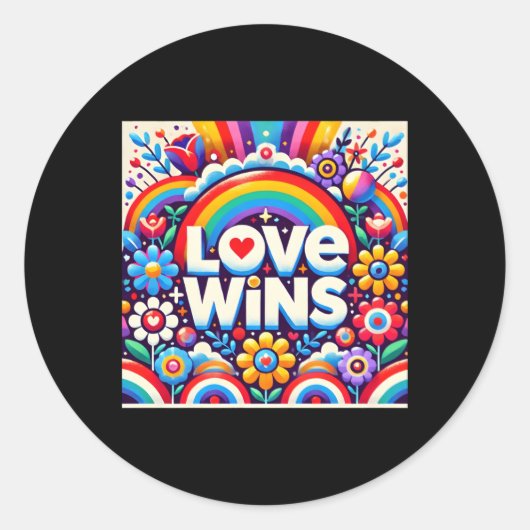 Love Wins Art T - shirts Sticker (Voorkant)