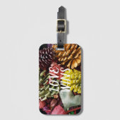 Love Wins Autumn Cones Bagagelabel (Voorkant (verticaal))