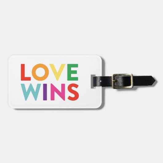 Love Wins | Bagagelabel (Voorkant horizontaal)