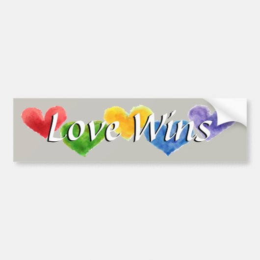 Love Wins Bumpersticker (Voorkant)