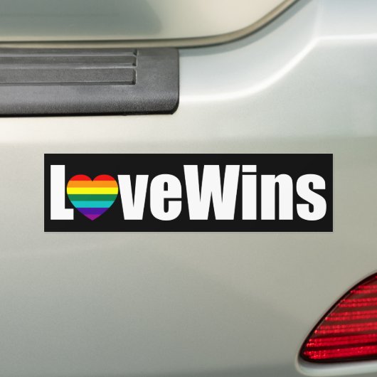 Love Wins Bumpersticker (Op auto)