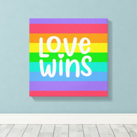 Love Wins Canvas Afdruk (Insitu (Houten vloer))