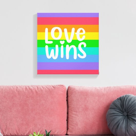 Love Wins Canvas Afdruk (Insitu (Woonkamer))