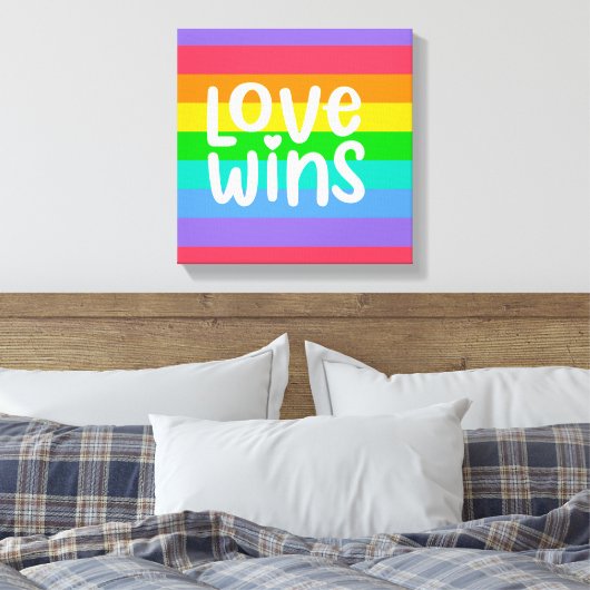 Love Wins Canvas Afdruk (Insitu (Slaapkamer))