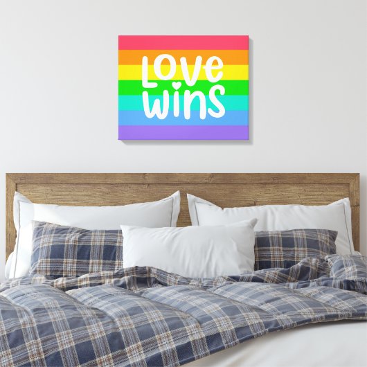 Love Wins Canvas Afdruk (Insitu (Slaapkamer))