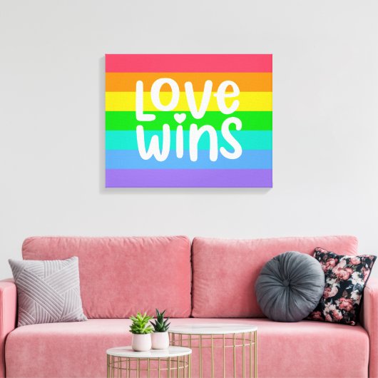 Love Wins Canvas Afdruk (Insitu (Woonkamer))