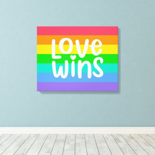 Love Wins Canvas Afdruk (Insitu (Houten vloer))