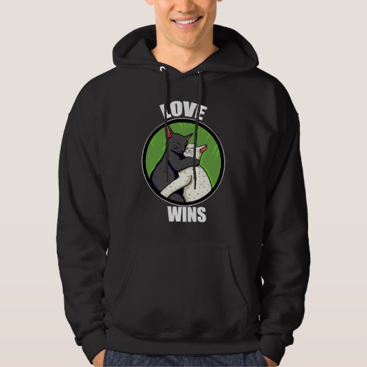 Love Wins Cuddle Cat Kitty Cuddly Hoodie (Voorkant)