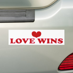 Love Wins - Fight Racism & Prejudice Bumpersticker