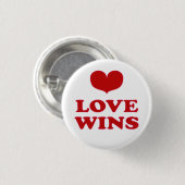 Love Wins - Fight Racism & Prejudice Ronde Button 3,2 Cm (Voorkant /achterkant)