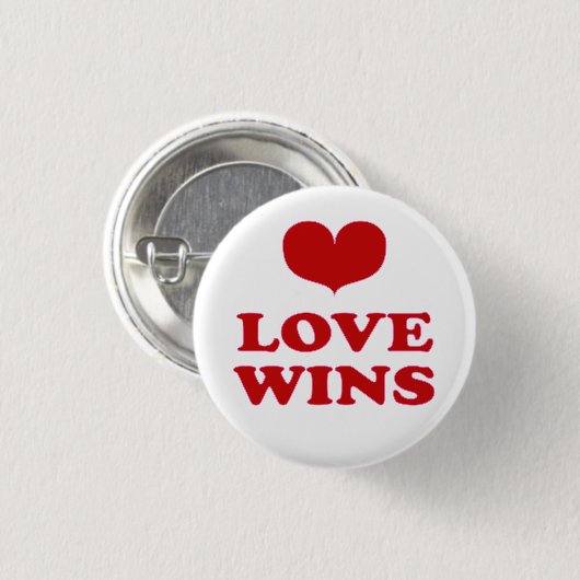Love Wins - Fight Racism & Prejudice Ronde Button 3,2 Cm (Voorkant /achterkant)