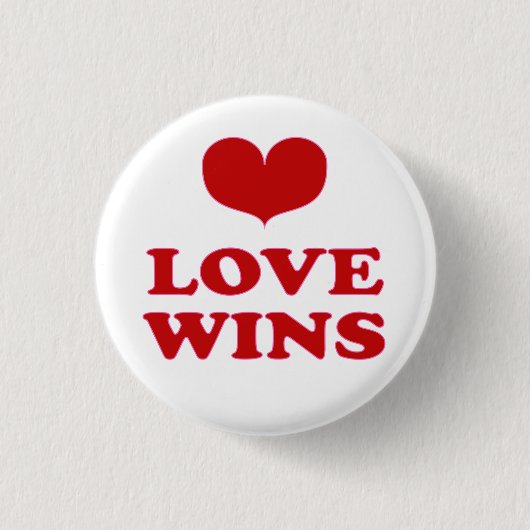 Love Wins - Fight Racism & Prejudice Ronde Button 3,2 Cm (Voorkant)