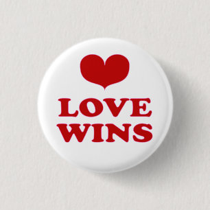 Love Wins - Fight Racism & Prejudice Ronde Button 3,2 Cm