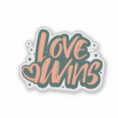 Love Wins Fleece Dekbed Sticker (Voorkant)
