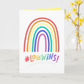 Love Wins Fun Rainbow Kaart (Gele Bloem)