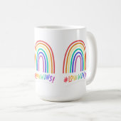 Love Wins Fun Rainbow Koffiemok (Voorkant rechts)