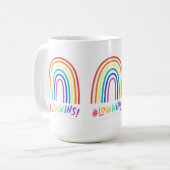 Love Wins Fun Rainbow Koffiemok (Voorkant links)