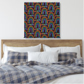 Love Wins Fun Rainbow Text Canvas Afdruk (Insitu (Slaapkamer))