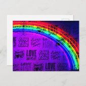 Love Wins Gay Pride LBGQT Rainbow Briefkaart (Voorkant / Achterkant)
