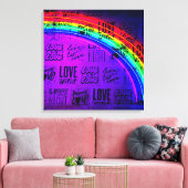 Love Wins Gay Pride LBGQT Rainbow Canvas Afdruk (Insitu (Woonkamer))
