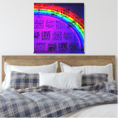 Love Wins Gay Pride LBGQT Rainbow Canvas Afdruk (Insitu (Slaapkamer))