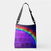 Love Wins Gay Pride LBGQT Rainbow Crossbody Tas (Voorkant)