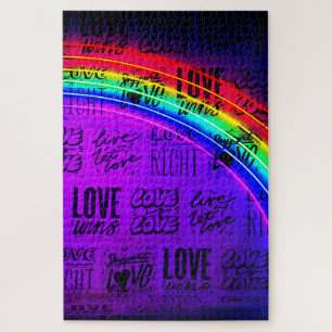 Love Wins Gay Pride LBGQT Rainbow Legpuzzel