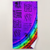 Love Wins Gay Pride LBGQT Rainbow Strandlaken (Voorkant)