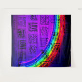 Love Wins Gay Pride LBGQT Rainbow Wandkleed (Voorkant (horizontaal))