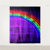 Love Wins Gay Pride LBGQT Rainbow Wandkleed (Voorkant)