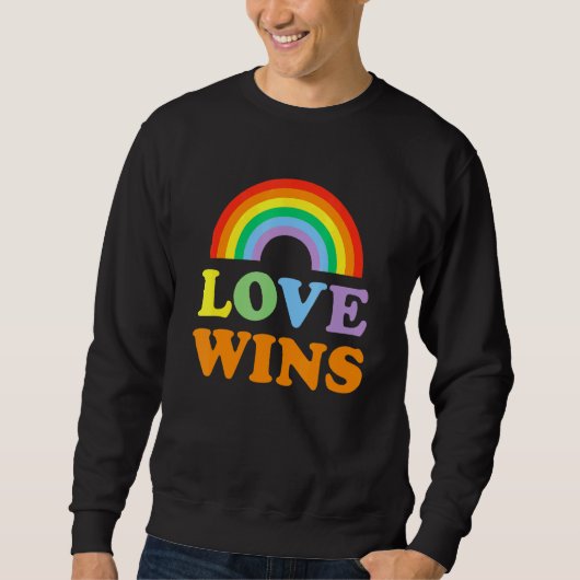 Love Wins Gay Pride Rainbow Lgtb Trui (Voorkant)