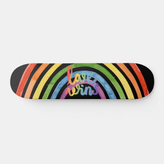 Love Wins Gay Pride Rainbow Persoonlijk Skateboard (Horizontaal)