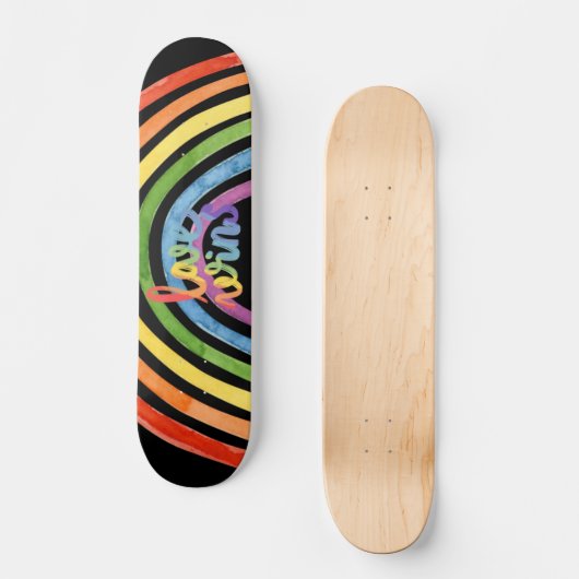 Love Wins Gay Pride Rainbow Persoonlijk Skateboard (Voorkant)
