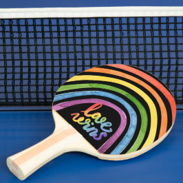 Love Wins Gay Pride Rainbow Tafeltennisbatje