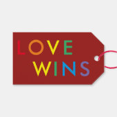 Love Wins Gift Label Cadeaulabel (Voorkant (Horizontaal))